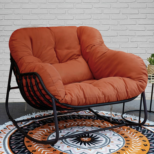 Oversized All Weather Wicker Papasan Rocking Chair Cushion