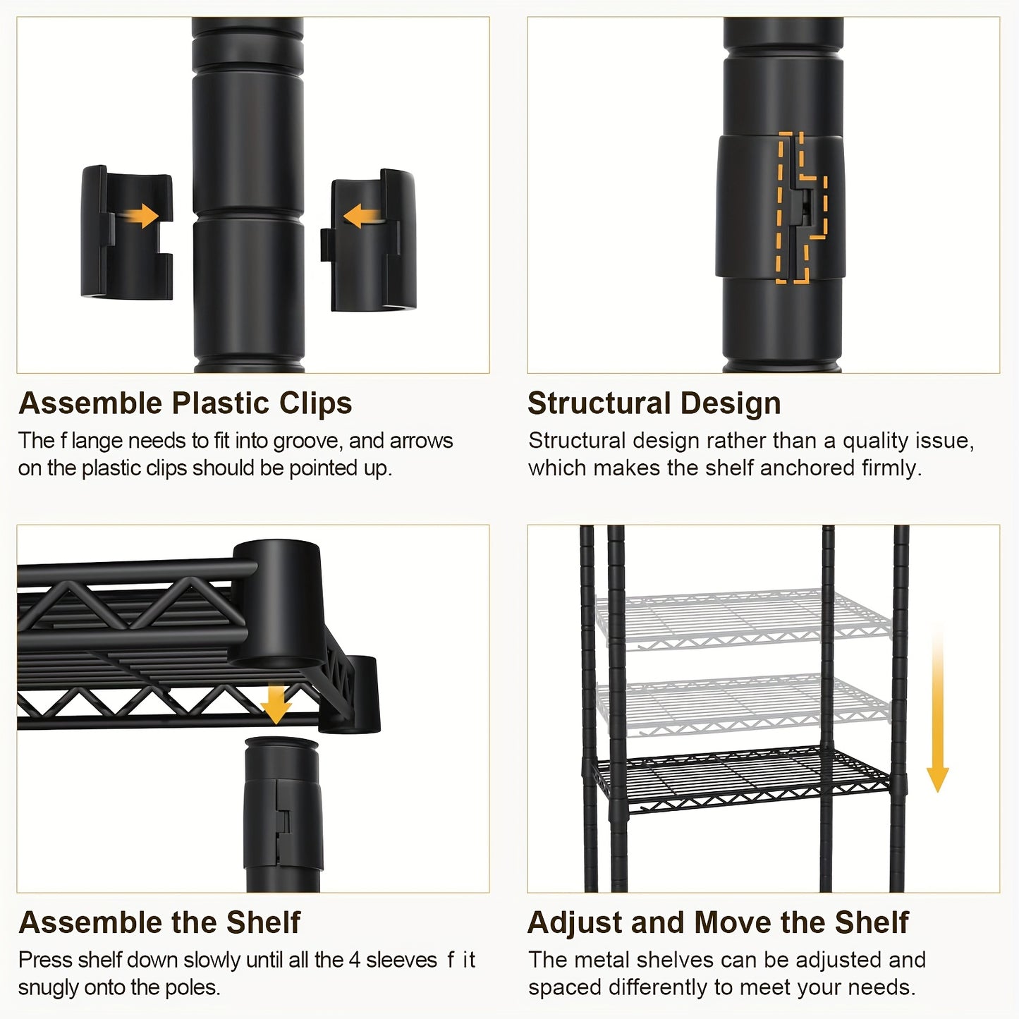 Heavy Duty Freestanding Laundry Rack 6 Shelves And Rods