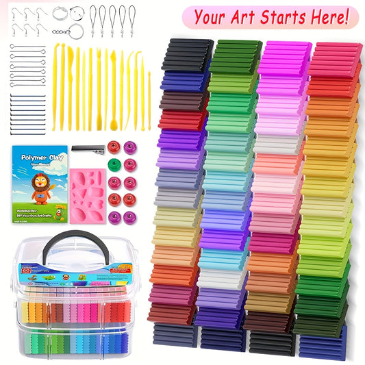 Esanda 60 Colors Polymer Clay Kit for Kids, Non-Toxic