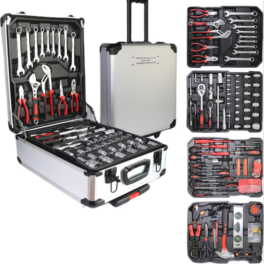 799pc Ratchet Socket Set With Quarter To Half Inch Drives