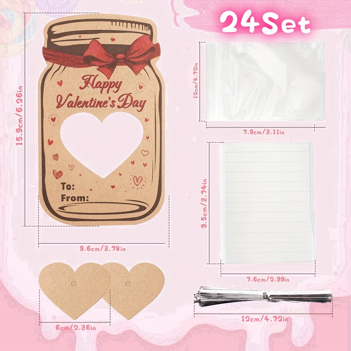 Valentines Day DIY Card Kit With Cards And Ring Holders