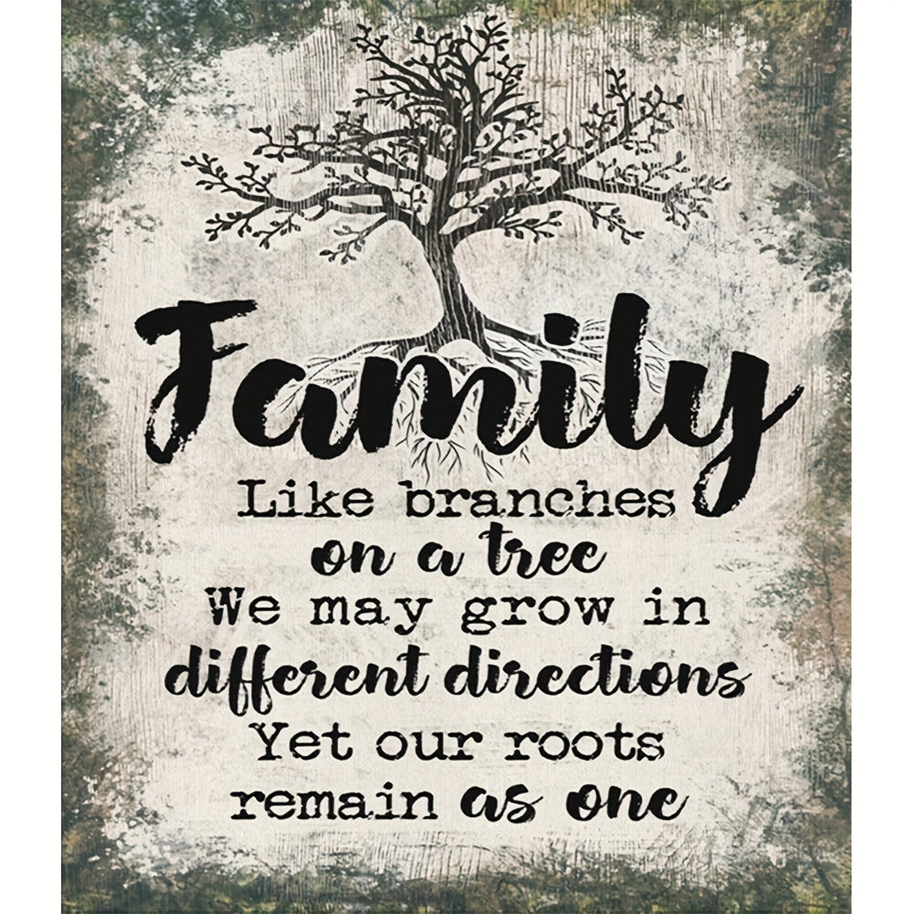 5D Round Full Diamond Painting Kit With Family Tree Design