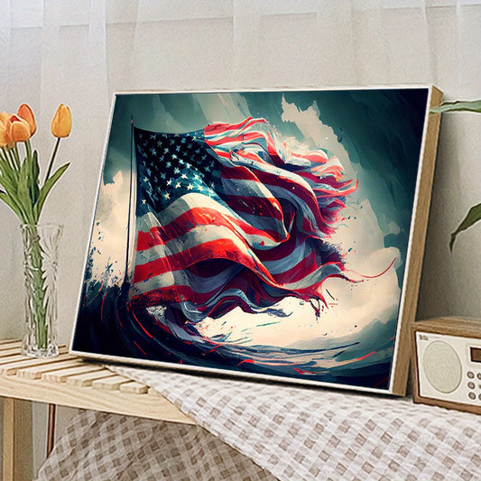 Paint By Numbers Kit For Adults 50x40cm Easy Flag Design