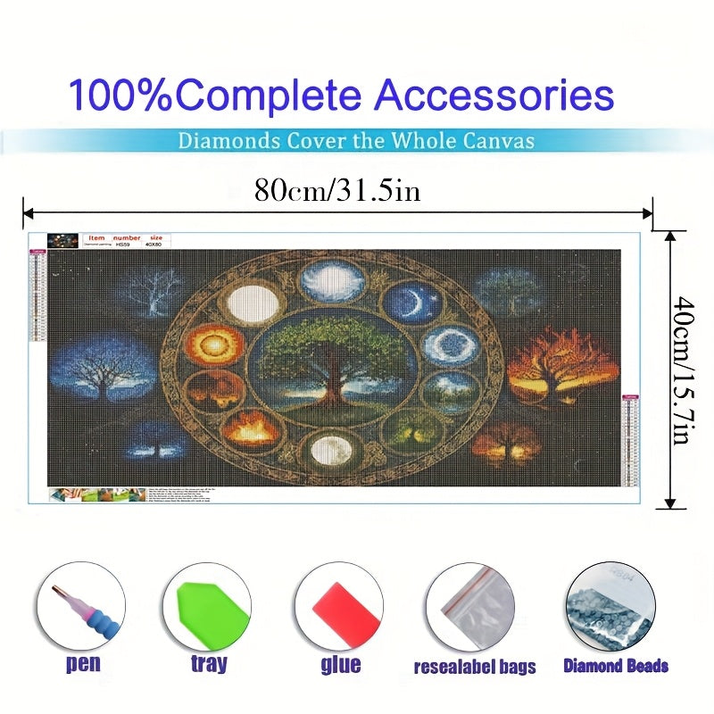 Tree Of Life Moonlight Diamond Painting Kit Round Drill