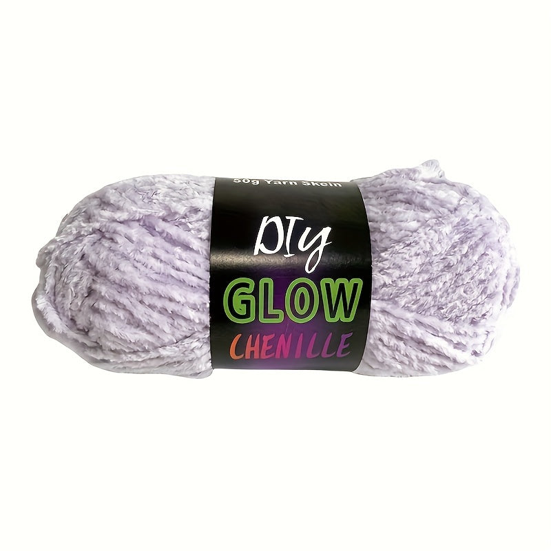 Glow In The Dark Chenille Yarn Set Neon Colors For Crafts