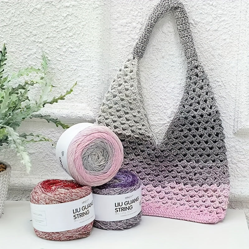 Metallic Texture Crochet Yarn 1.5mm 280m Shimmering Thread