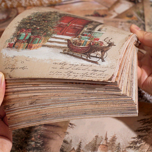 160 Sheets Vintage Christmas Craft Paper Set Heavyweight Nonsticky With 160 Unique Patterns
