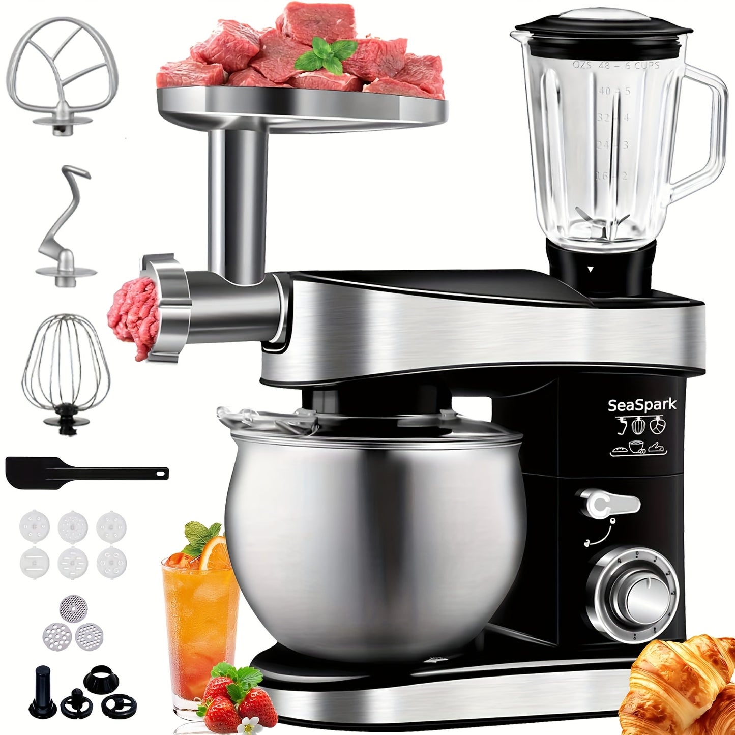 Six In One Electric Vertical Mixer 400W 6 Speeds Pulse