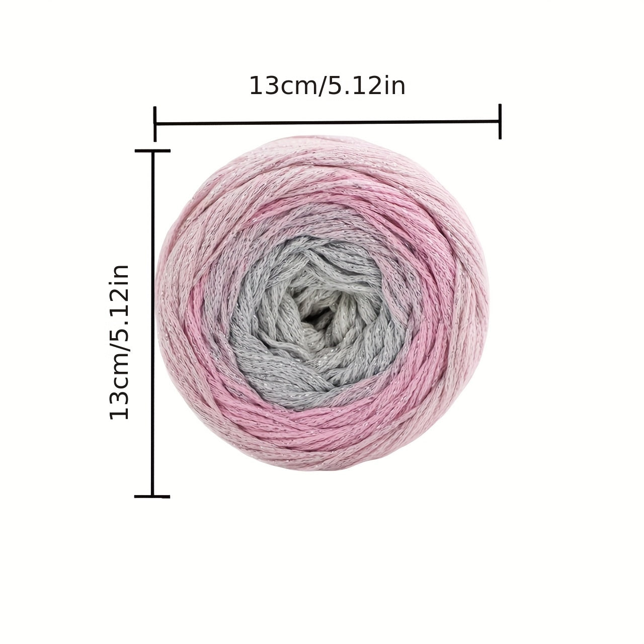 Metallic Texture Crochet Yarn 1.5mm 280m Shimmering Thread