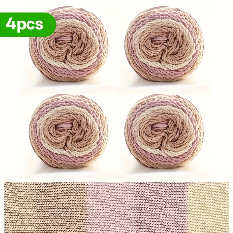 Rainbow Milk Yarn 4 Pack 5 Strands Each For Knitting