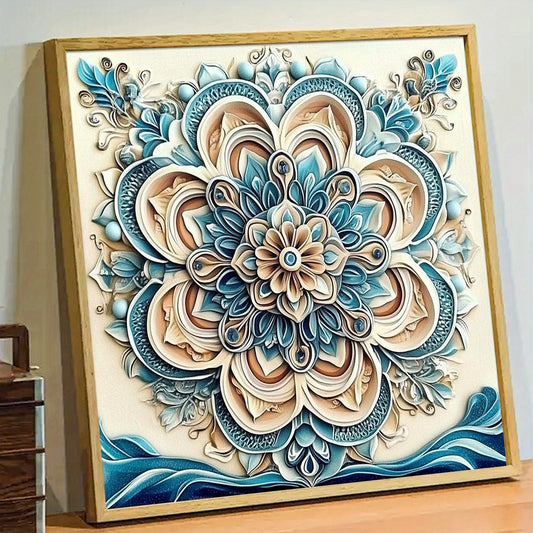 Paint By Numbers Kit For Adults 40x40cm Blue Flower