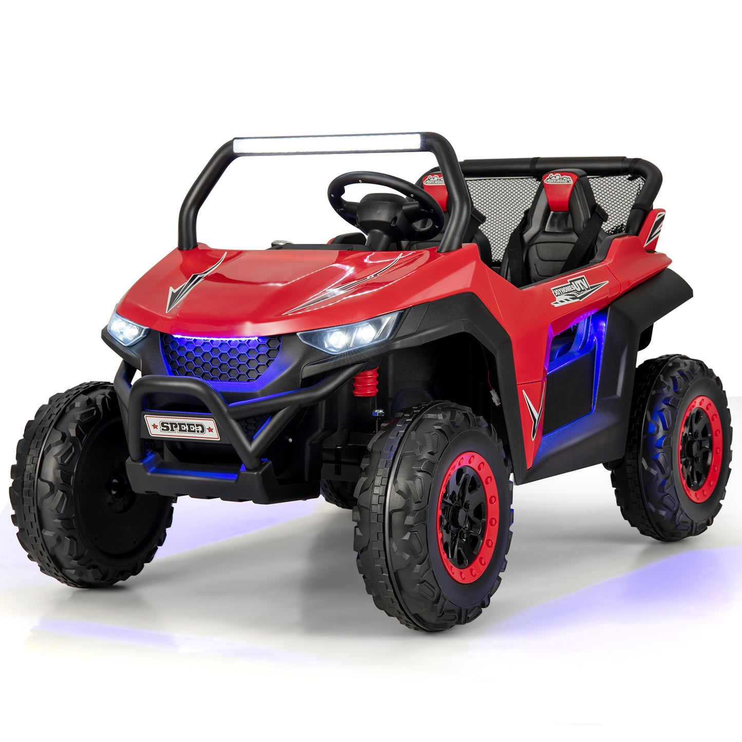 COSTWAY 12V Kids Electric UTV Ride On With Remote And Lights