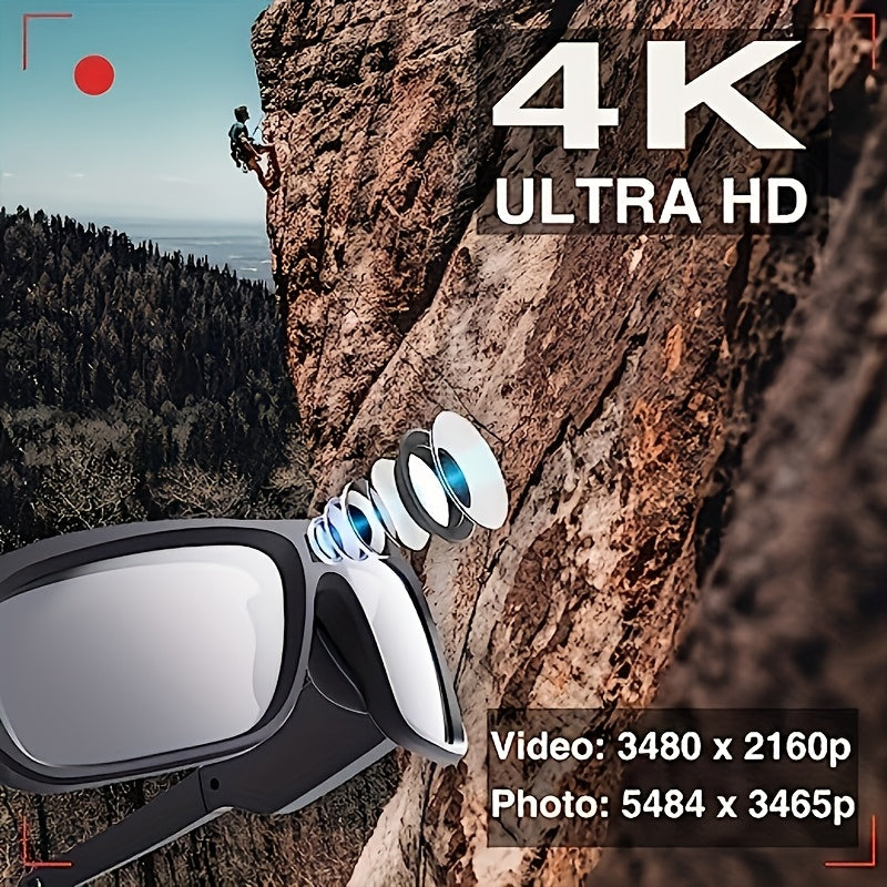 4K Video Glasses Sports Smart Glasses With Storage And USB