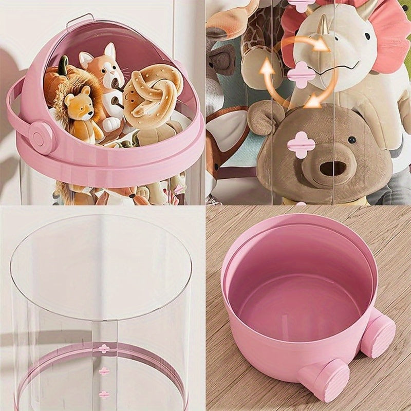 4-Tier Transparent Plastic Storage Organizer for Home