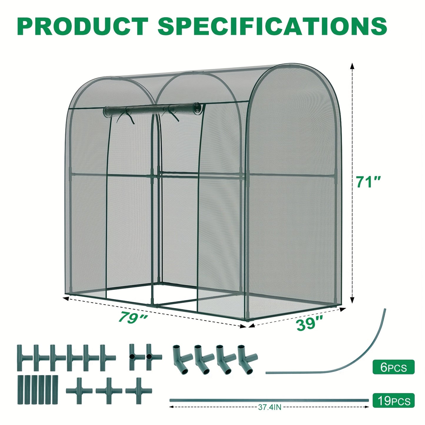 MOPHOTO Heavy Duty Plant Cage Tent With Zippered Door