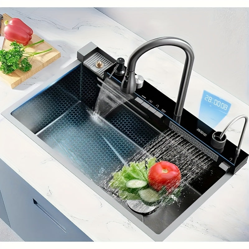 Waterfalls Nano Smart Kitchen Sink With Digital Display