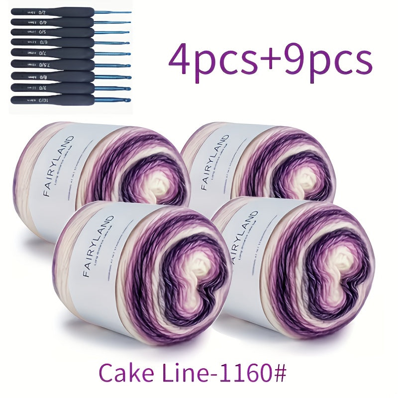 13pc Colorful Thread and Crochet Hook Set for DIY Crafts