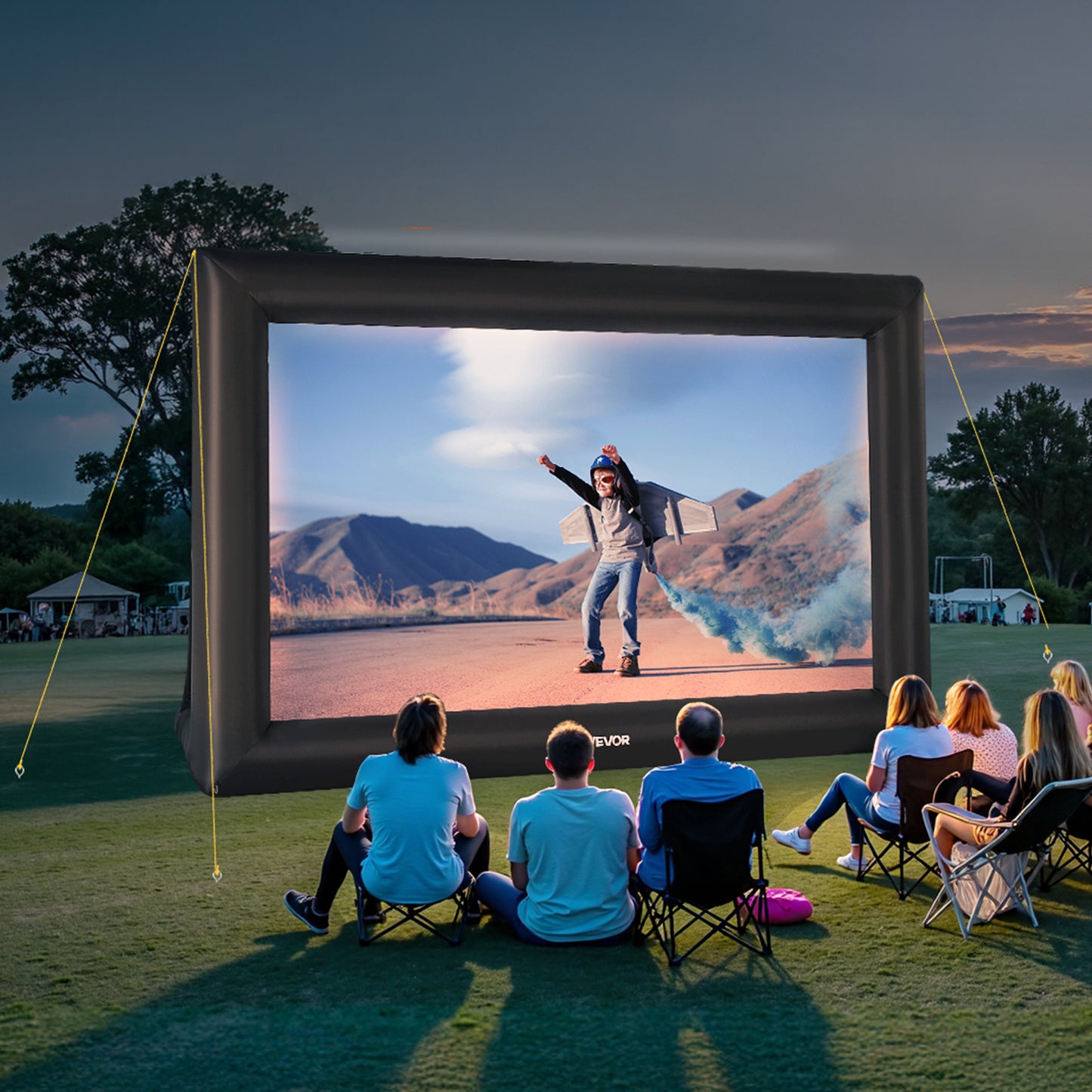 VEVOR Inflatable Projector Screen 14 16 20ft Outdoor