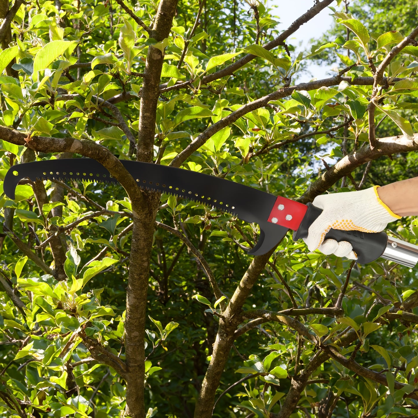26ft Adjustable Pole Saw With Spiral Blades And Fiberglass