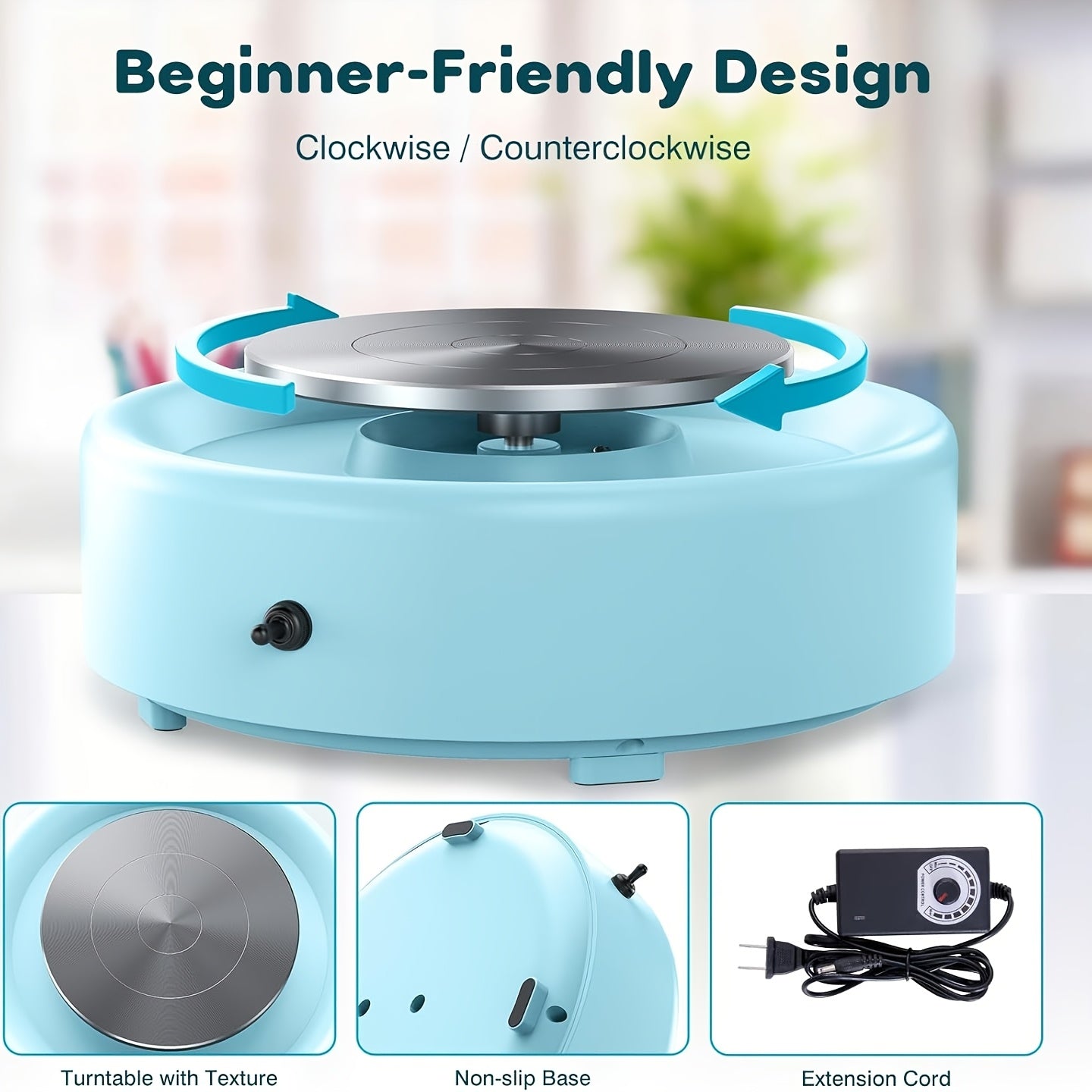 Mini Pottery Wheel Kit 6 Inch For Beginners And Kids 75W