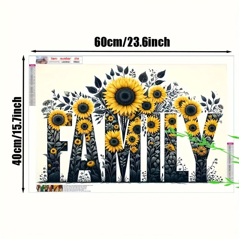 5D Diamond Painting Kit Sunflower Design Large Frame Canvas