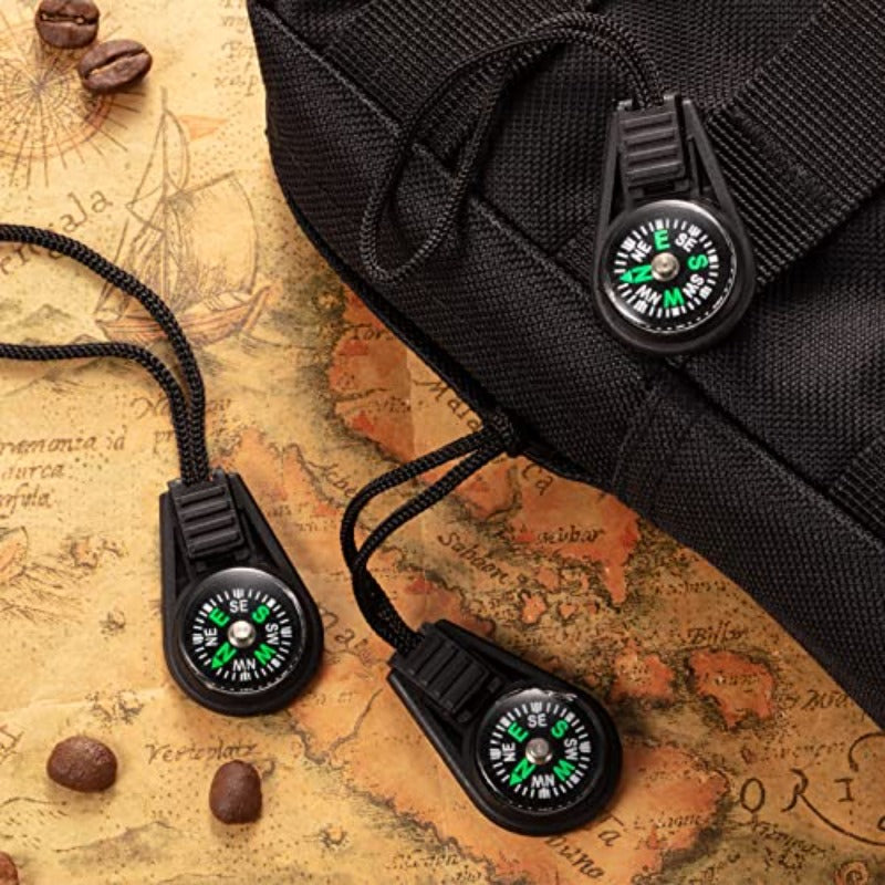 200 Pack Mini Survival Compass With Paracord Bracelet