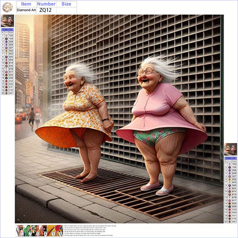 5D Diamond Painting Set DIY Happy Elderly Besties Wall Decor
