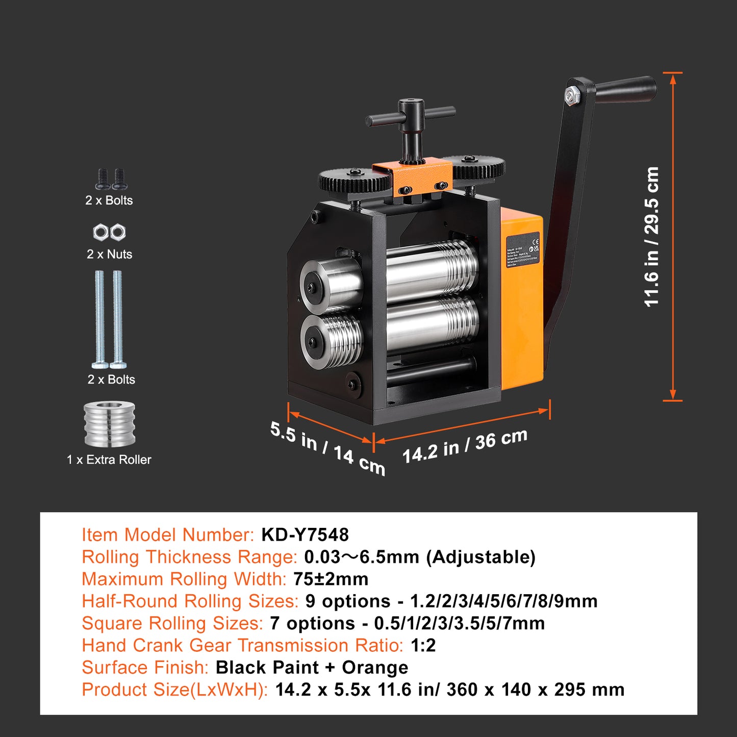 VEVOR 3 In 1 Rolling Mill For Metal Jewelry Making Pro