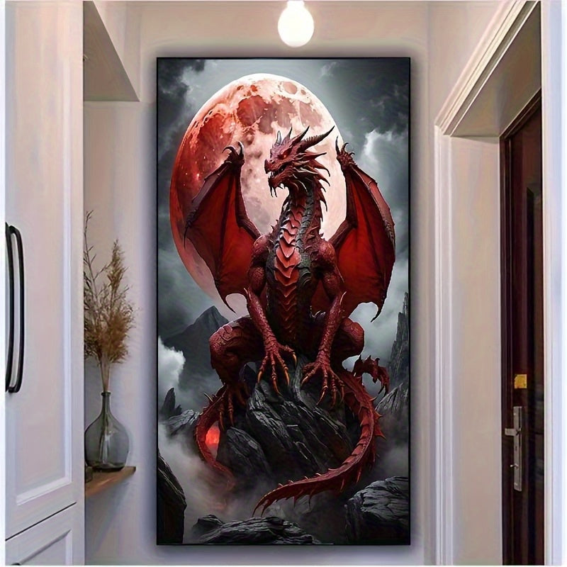 5D Diamond Painting Kit Dragon Pattern For Adults Beginners