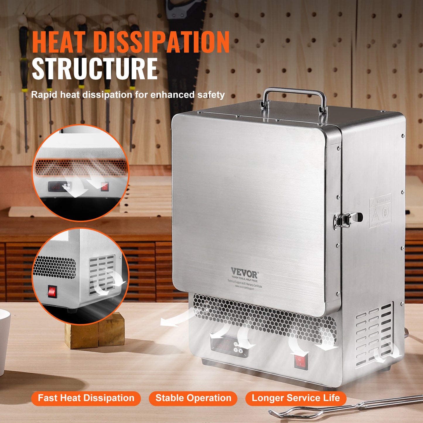 VEVOR Electric Kiln 1500W Desktop Wax Casting Kiln