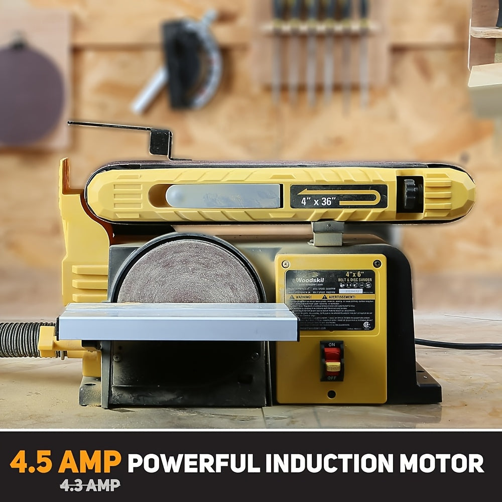 Bucktool Four Point Five Amp Belt Disc Sander With Base
