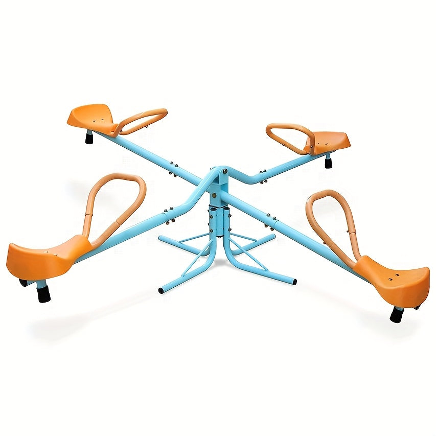 2-In-1 Metal Rocking Seesaw With 360 Rotation Backyard