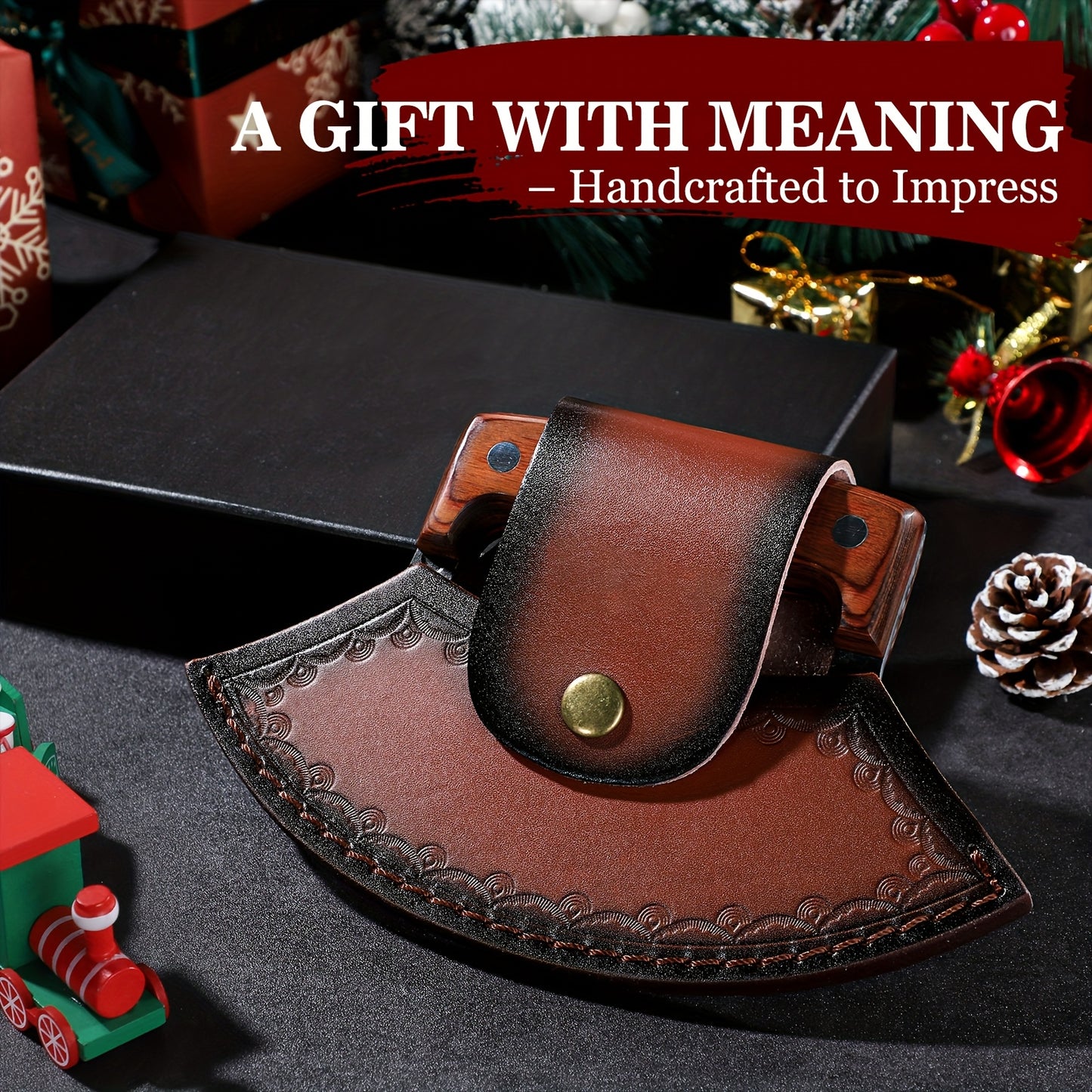 Hand Forged Ulu Knife Mezzaluna Rocker High Carbon Steel