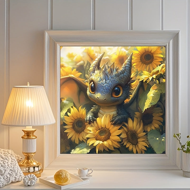 Beginner Friendly 5D Diamond Art: Sunflower Dragon Baby