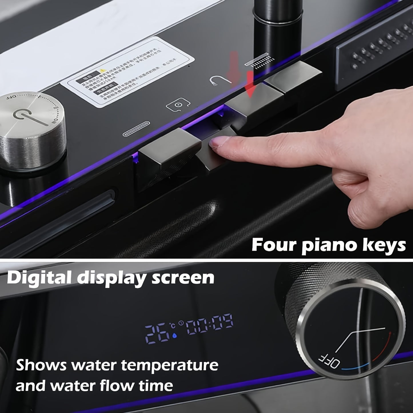 Waterfalls Nano Smart Kitchen Sink With Digital Display