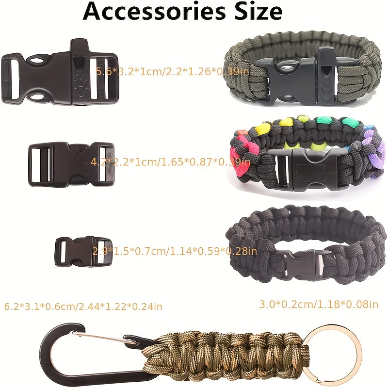 Multi Handmade Set 5 Buckle Types Nylon Rope DIY Bracelets