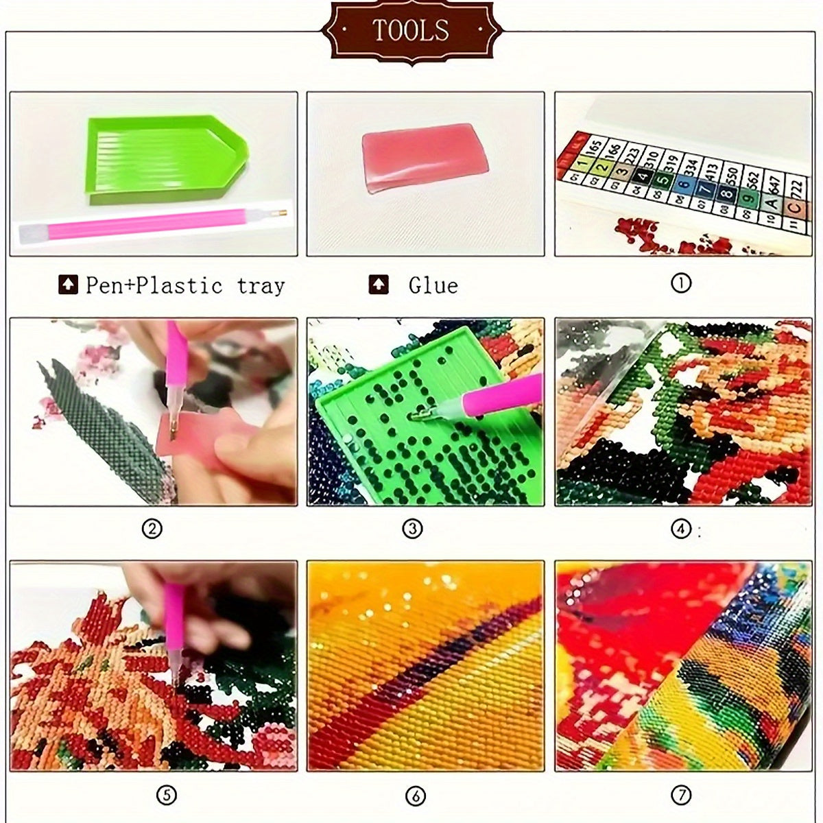 5D DIY Diamond Painting Green Mandala Wall Art Design
