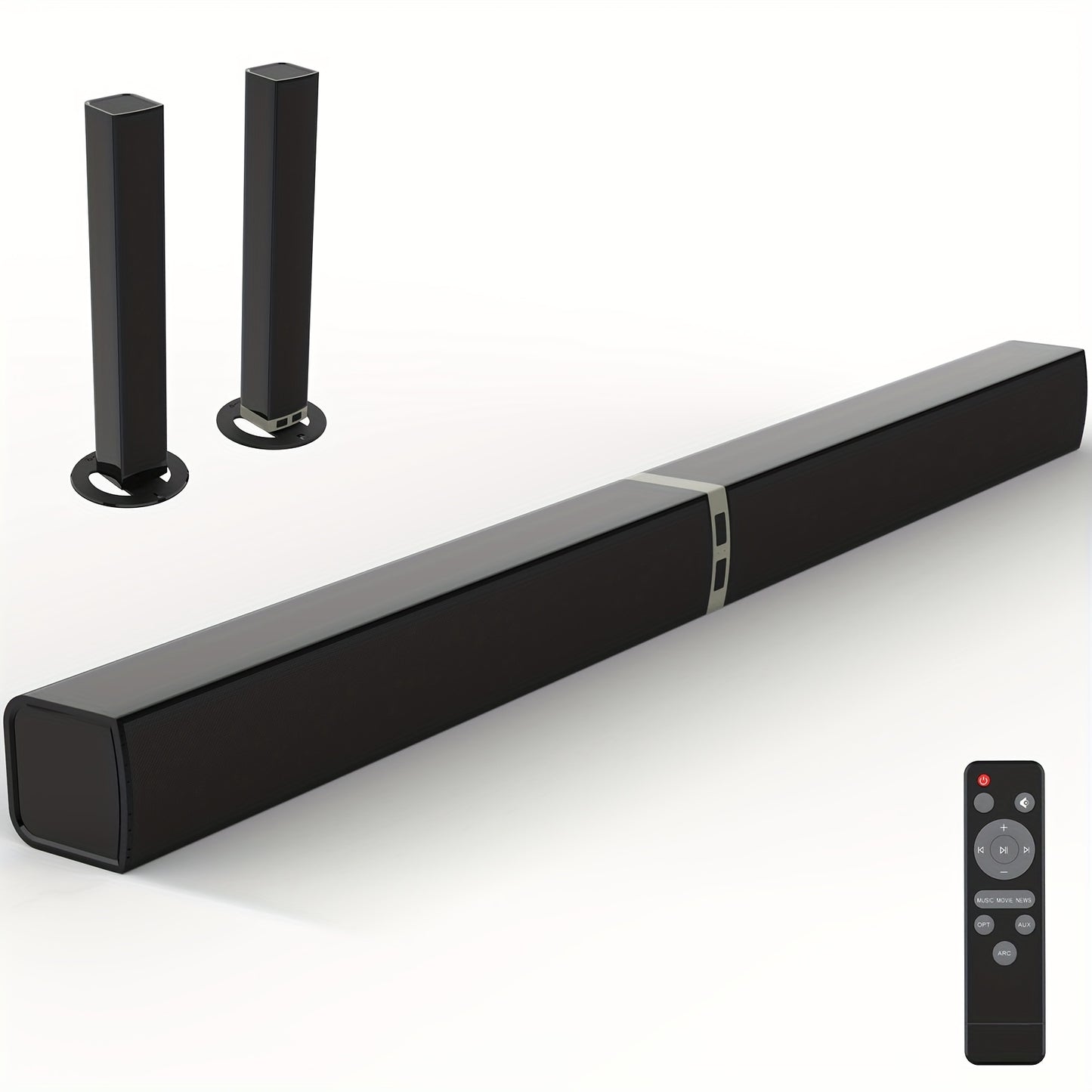 Two In One TV Sound Bar 50W Wireless 2.0 ARC Optical