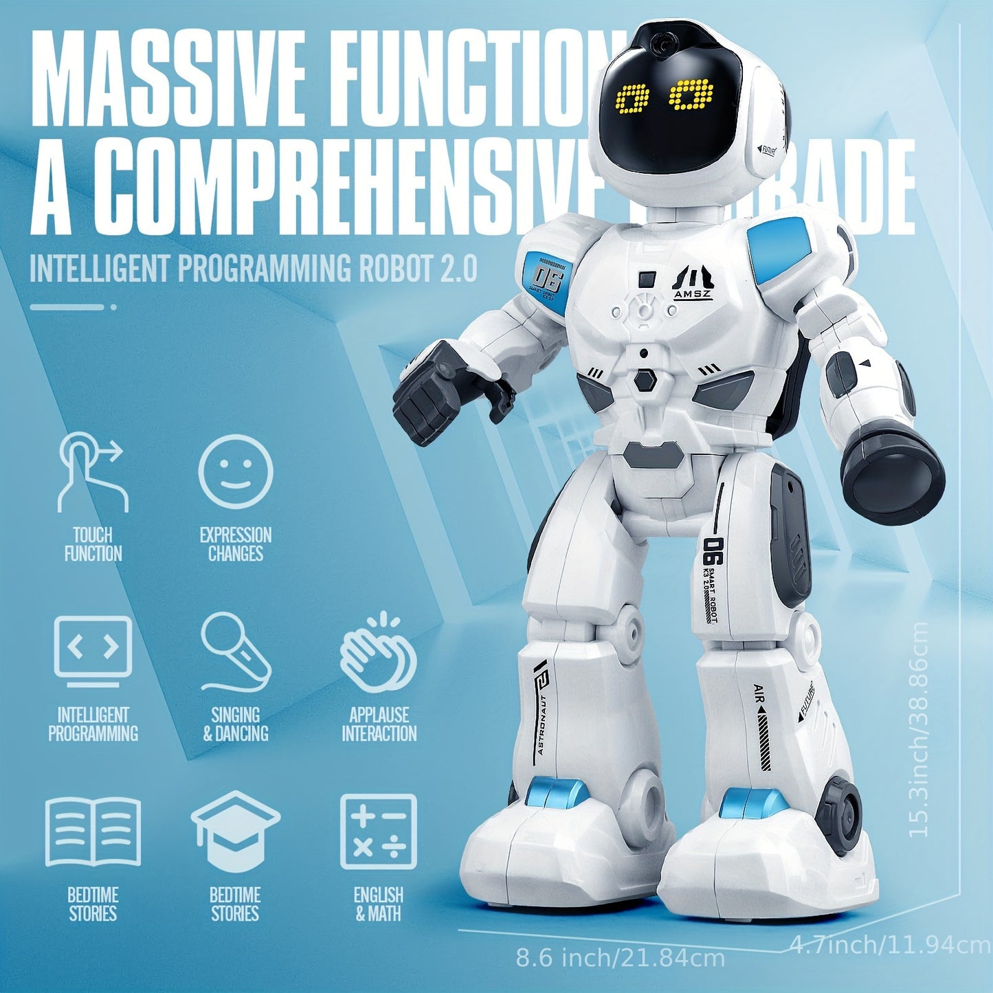 Interactive Gesture Sensing RC Robot for Kids Ages 5-12