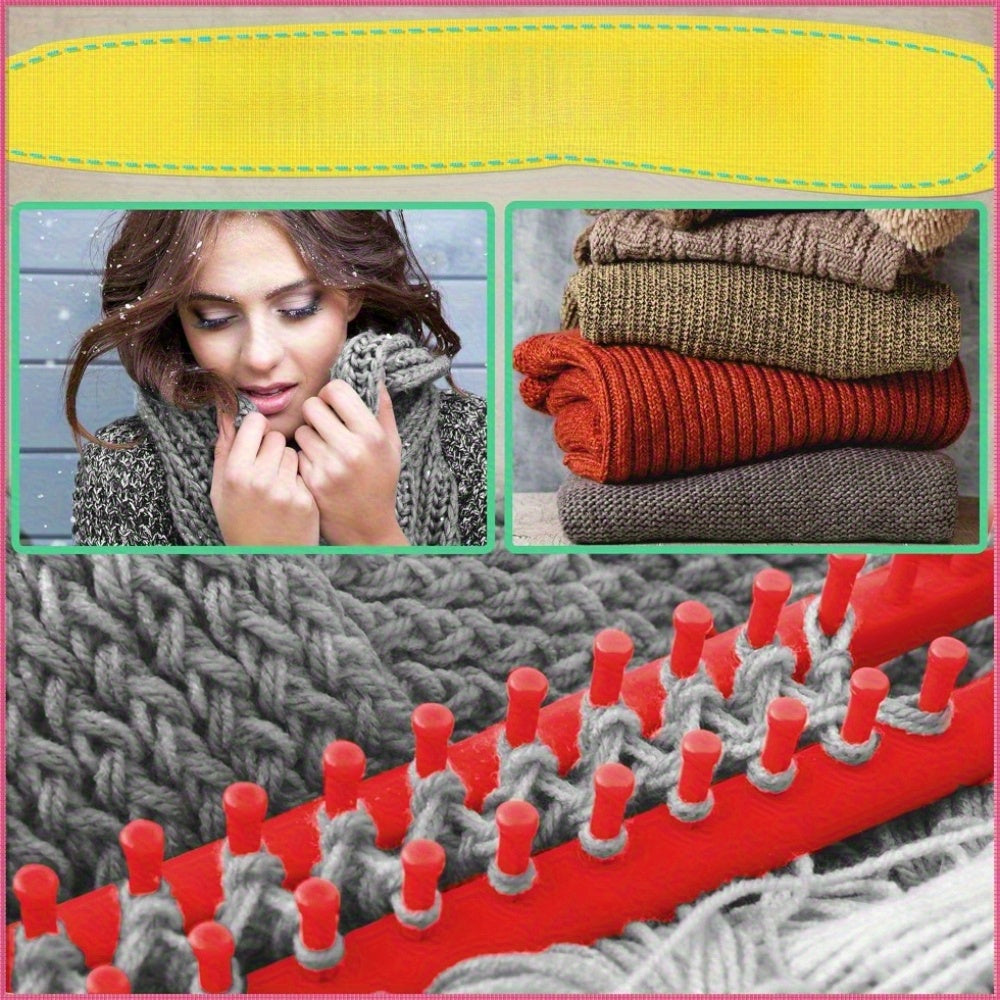 6 Piece DIY Knitting Tool Set Color Mixing Geometric Shapes
