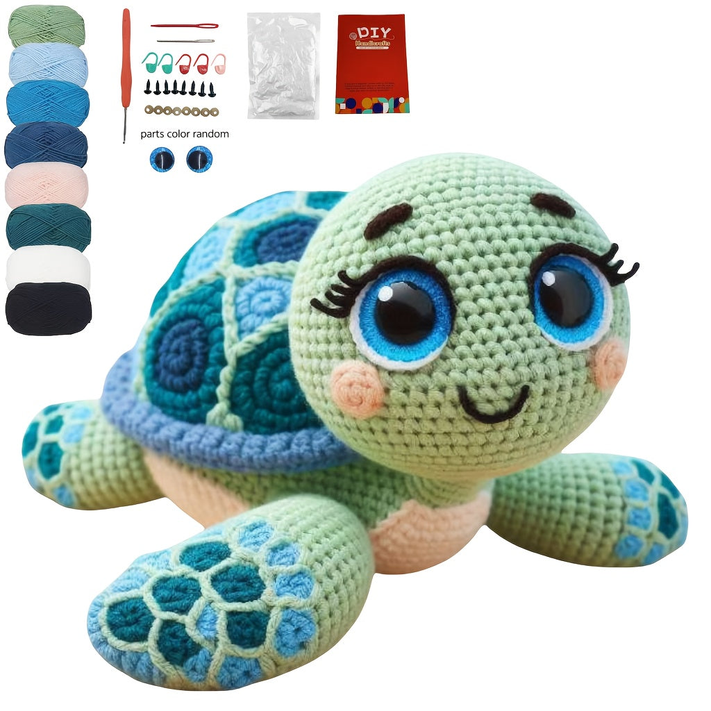 Big-Eyed Turtle Beginner Crochet Kit With Tutorial
