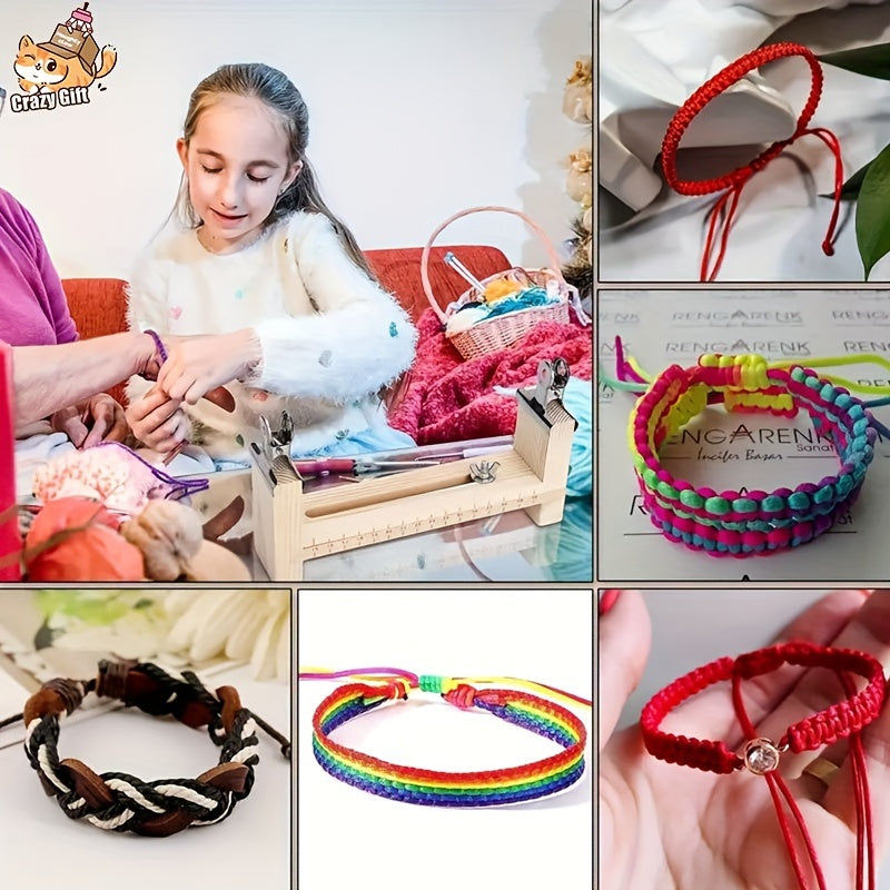 Wooden Knitting And Weaving Stand For Macrame Projects