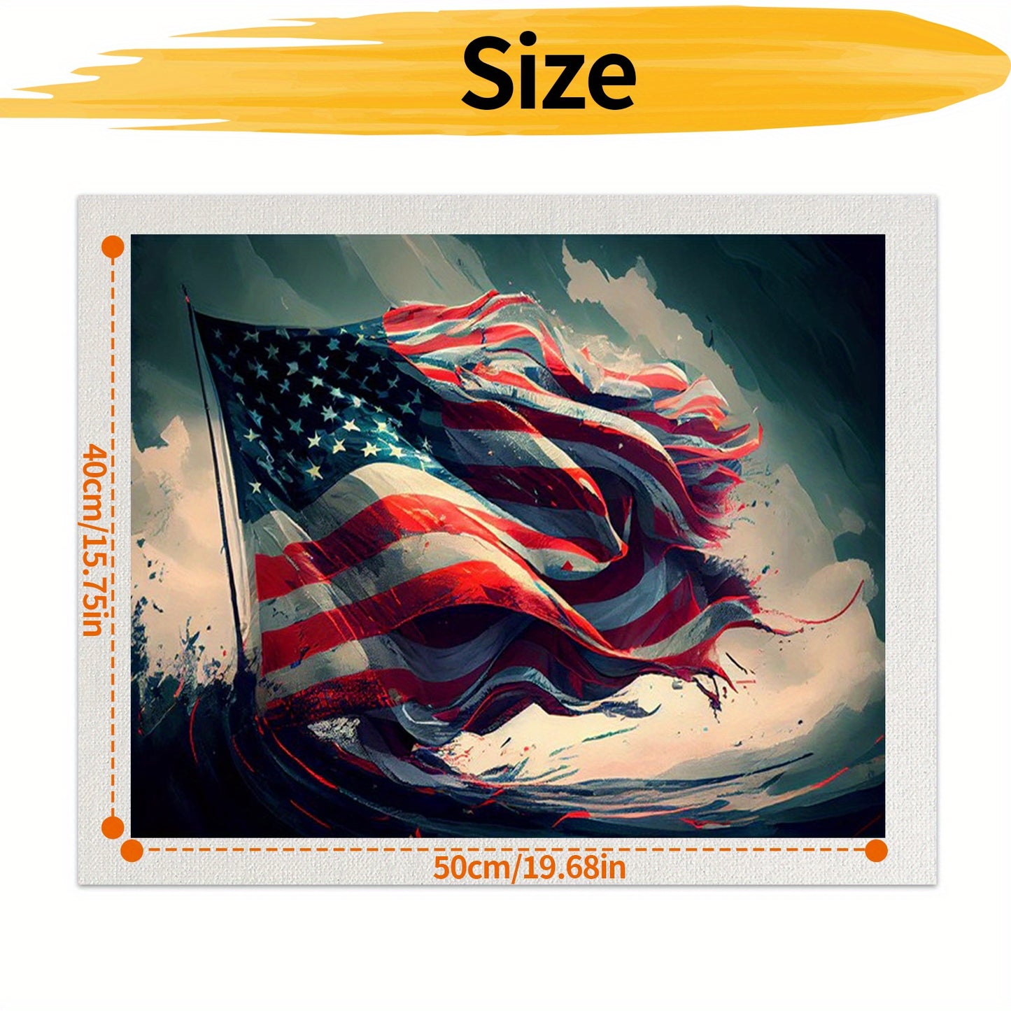 Paint By Numbers Kit For Adults 50x40cm Easy Flag Design