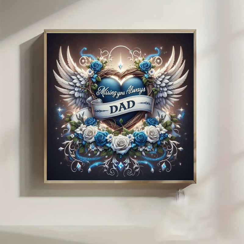 DIY 5D Diamond Painting Kit Heart Design With Wings