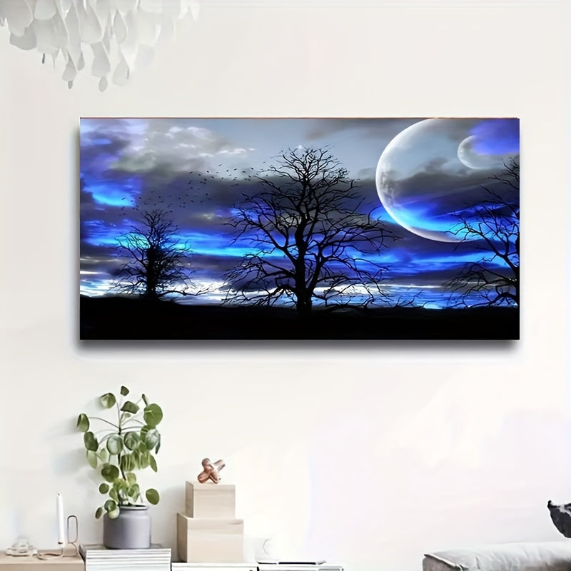 Moon Tree 5D Diamond Painting Kit Round Drill Wall Decor