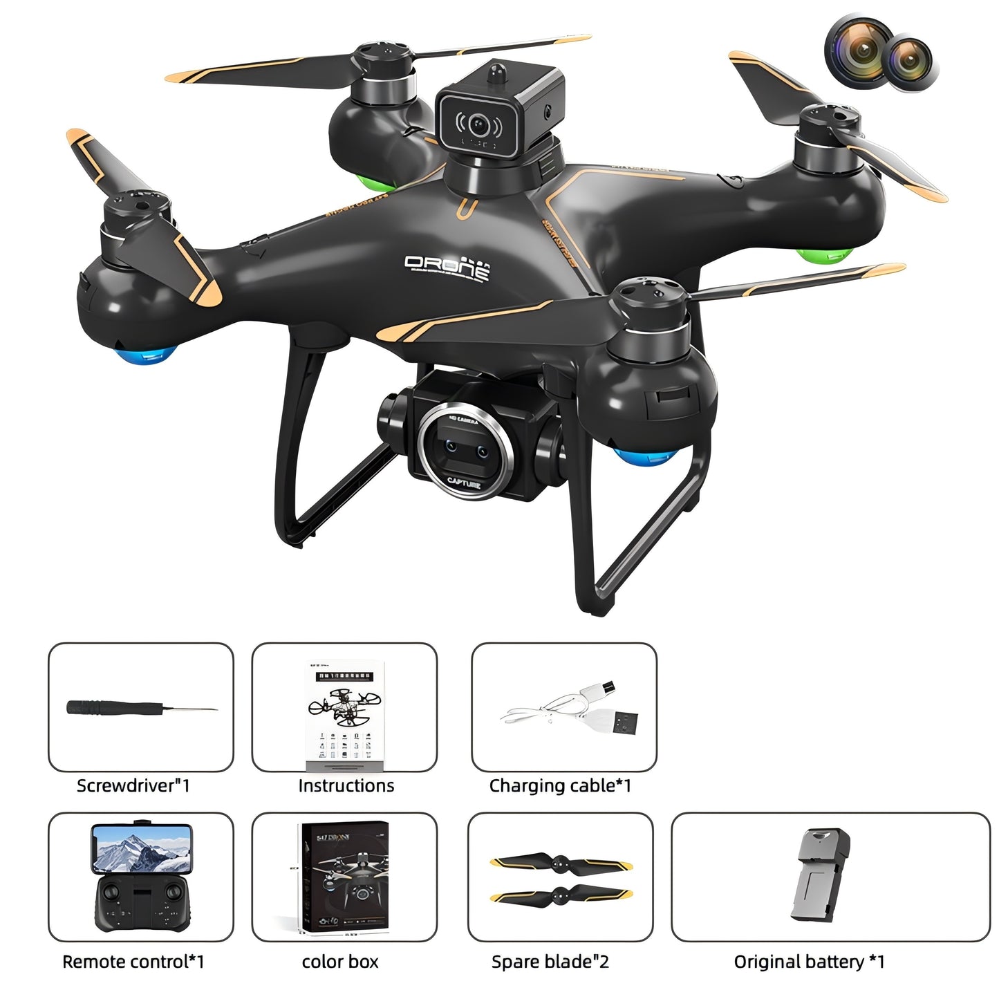 S116 MAX Brushless Optical Flow Drone With Dual Cameras FPV