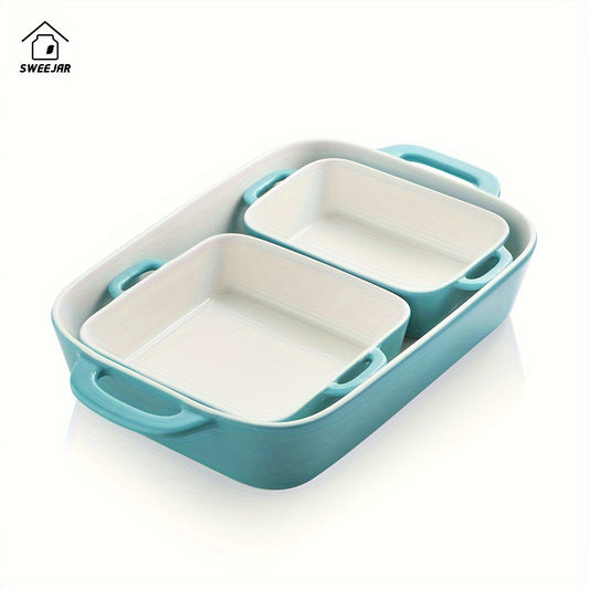 Sweejar Ceramic Bakeware Rectangular Dish 12.8x8.9 Inches