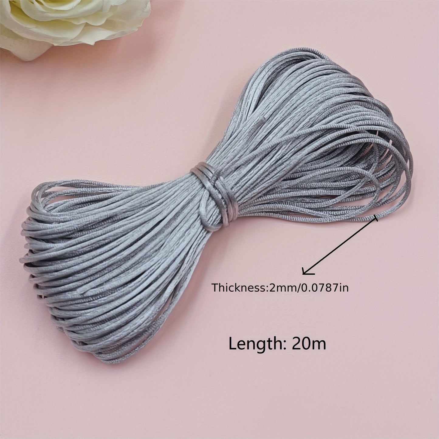 2mm Satin Nylon Trim Cord 20m Beading Macrame Bracelet