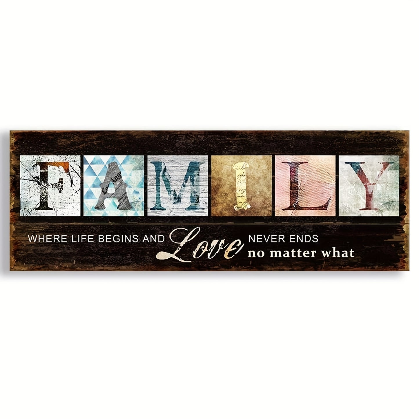 Large DIY 5D Full Diamond Painting Family Alphabet Wall Art