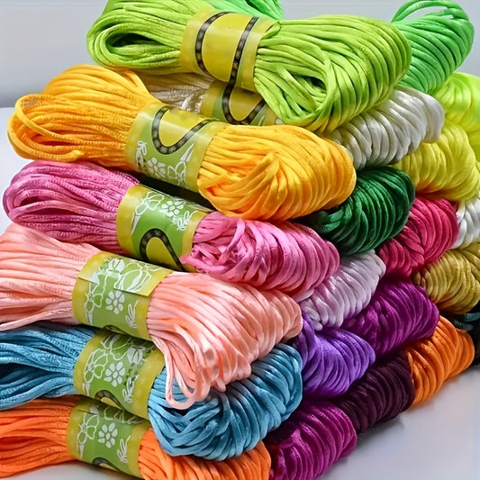 Satin Nylon Rope 20 Yard 10 Pack for Jewelry Weaving DIY